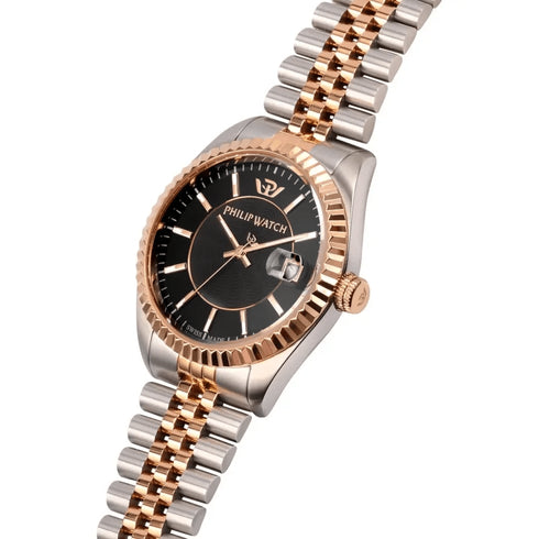 PHILIP WATCHPhilip Watch Caribe R8253597085 Men's Watch - 39mm Bicolor Steel, Black DialWATCHESEcecile