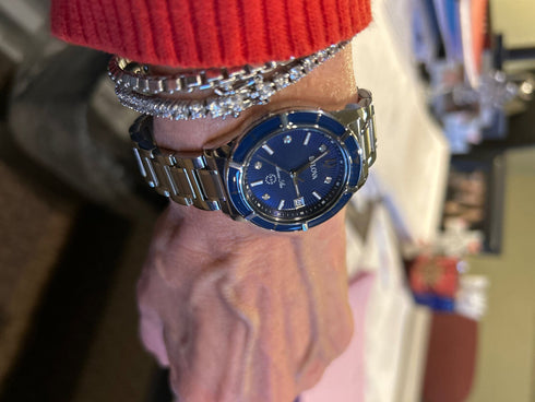 BULOVABulova Marine Star 96P237 Women's Watch - Blue Dial, Stainless Steel BraceletWATCHESEcecile