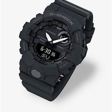 Casio G-SHOCK GBA-800-1AER Reloj deportivo analógico-digital para hombre - Correa de resina negra, Bluetooth, Step Tracker