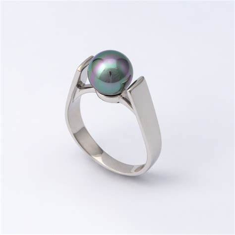 MAJORICAMajorica 00199.03.2.917.700.1 Women's Ring – Rhodium - Plated Silver, 7mm Grey Pearl, Size 17BIJOUXEcecile