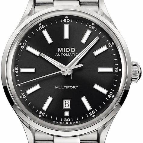 Mido Multifort Powerwind M040.407.11.061.00 Montre automatique pour hommes - cadran noir, bracelet en acier inoxydable