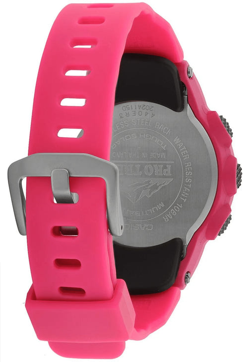 CASIO PRO TREKCasio Pro Trek PRW - 3000 - 4BER Solar Watch - Pink Resin Strap, Triple SensorWATCHESEcecile