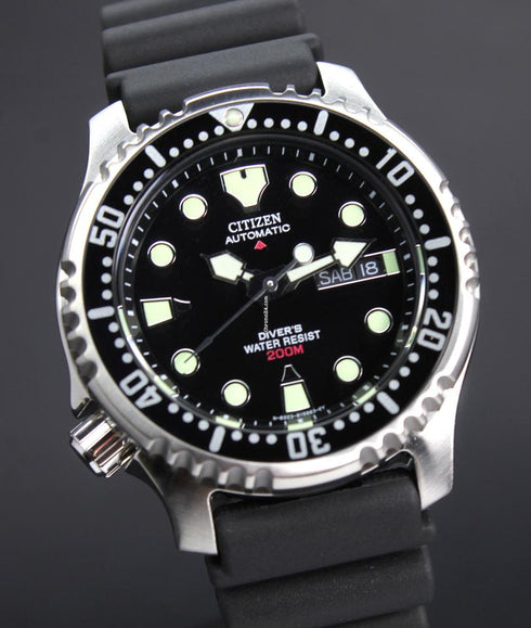 CITIZENCitizen NY0040 - 09E Men's Watch - Black Dial, Stainless Steel Case and Black Rubber StrapWATCHESEcecile