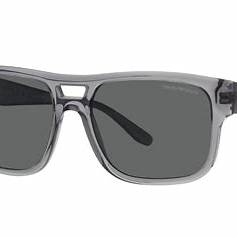 Emporio Armani EA 4197 5029/87 Occhiali da sole da uomo - Montatura grigio trasparente, lenti grigio scuro