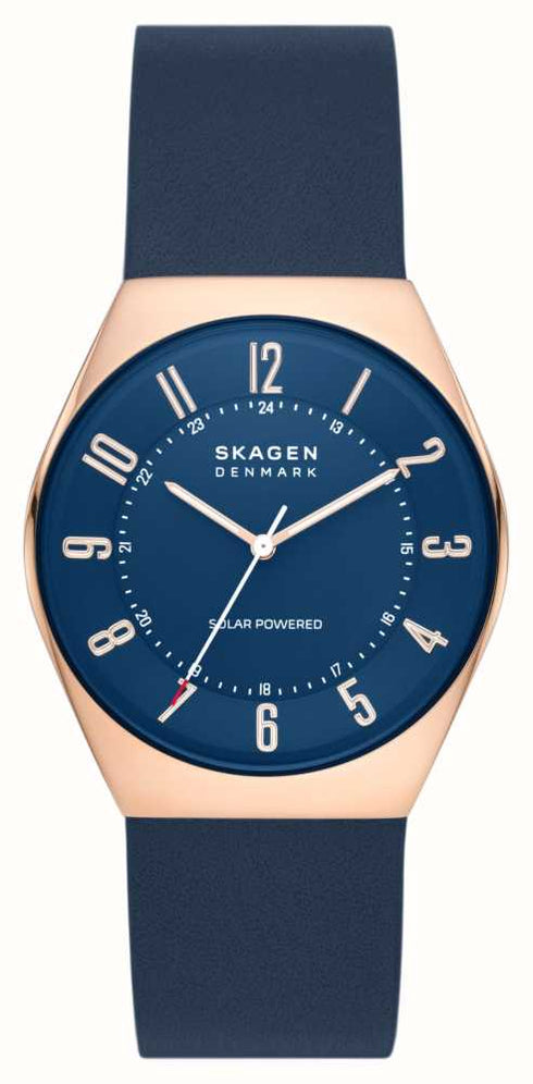 SKAGEN DENMARKSkagen Grenen SKW6834 Solar - Powered Watch – 37mm Ocean Blue Dial, Rose Gold CaseWATCHESEcecile