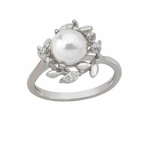MAJORICAMajorica 16040.01.2.913.010.1 Women's Ring – 925 Silver, Simulated Pearl, Cubic ZirconiaBIJOUXEcecile
