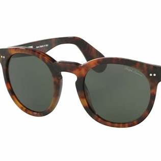 RALPH LAURENRalph Lauren RL 8146P Unisex Sunglasses – Havana Acetate Frame with Green Crystal LensesEYEWEAREcecile