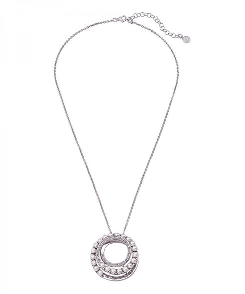 Majorica 16145.01.2.000.010.1 Necklace – 925 Silver, White Pearls, Cubic Zirconia, Rhodium Finish