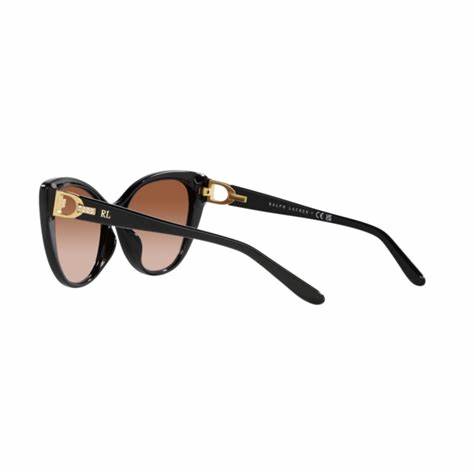 Ralph Lauren RL 8215BU 5001/13 Women's Sunglasses - Black Frame, Gradient Brown Lenses