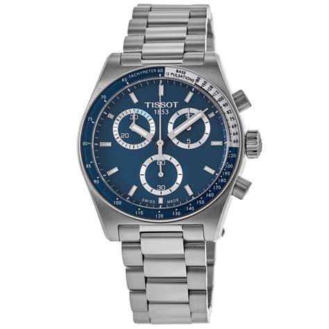 Tissot PR516 Cronógrafo T149.417.11.041.00 Reloj de cuarzo para hombre - 40mm Acero inoxidable, esfera azul