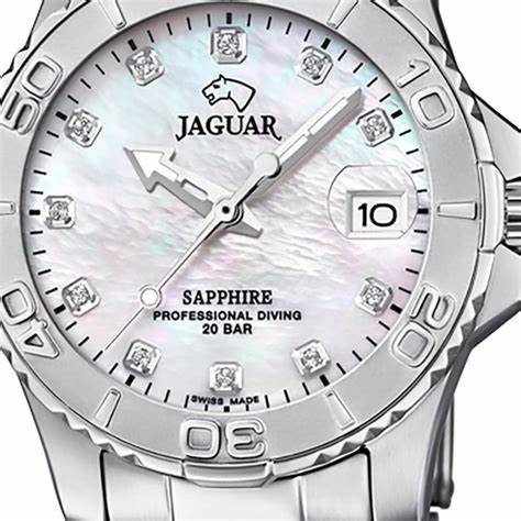 JAGUARJaguar Women's Swiss Quartz Diver Watch - Model J870/1, Stainless Steel, Mother - of - Pearl DialWATCHESEcecile