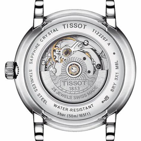 Tissot Carson Premium Reloj Automático Mujer - Esfera Negra, Brazalete Acero Inoxidable