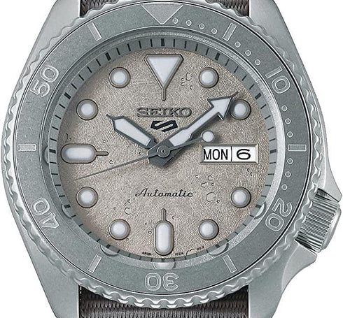 Seiko 5 Sports SRPG61K1 Orologio automatico da uomo - Quadrante grigio, cinturino in nylon