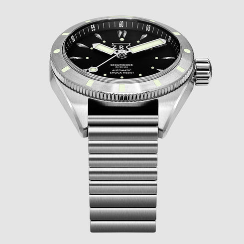 ZRC 1904 GENEVEZRC Securicode Diver 300 SC39163 - 39mm Stainless Steel, Black Guilloché DialWATCHESEcecile