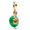 PANDORAPandora 763617C01 Snake Green Murano Glass Dangle Charm – 14k Gold - PlatedBIJOUXEcecile
