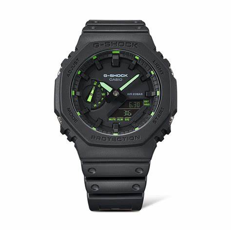 CASIO G - SHOCKCasio G - SHOCK GA - 2100 - 1A3ER Men's Analog - Digital Watch – Carbon Core Guard, Neon Green Accents, 200M Water ResistanceWATCHESEcecile