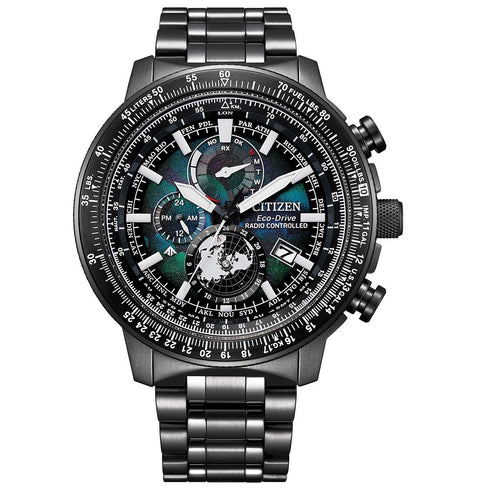 Reloj de caballero Citizen Promaster Geo Trekker BY3005-56E - Edición limitada, esfera azul, brazalete de acero inoxidable