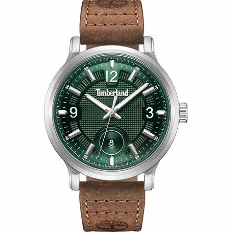 TIMBERLANDTimberland Driscoll TDWGB0055901 46 mm Silver Steel Green Dial Leather WatchWATCHESEcecile