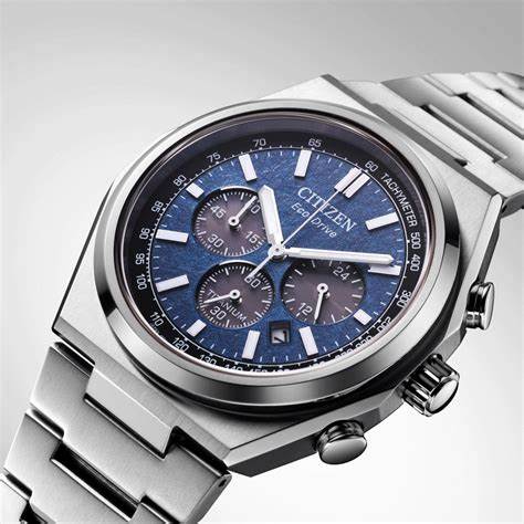 Reloj Citizen Eco-Drive Super Titanium Cronógrafo Hombre - Esfera azul, Brazalete titanio