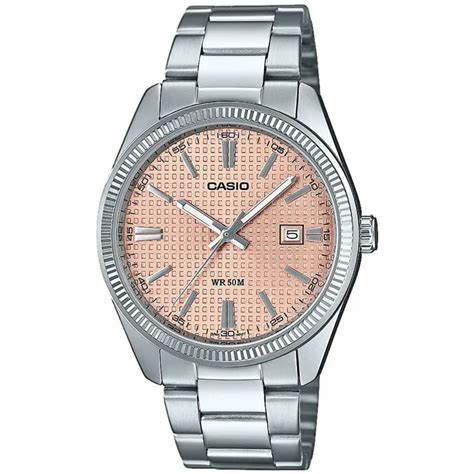 CASIO & VINTAGECasio MTP - 1302PE - 4AVEF Men's Analog Watch – Red Dial with Stainless Steel BraceletWATCHESEcecile
