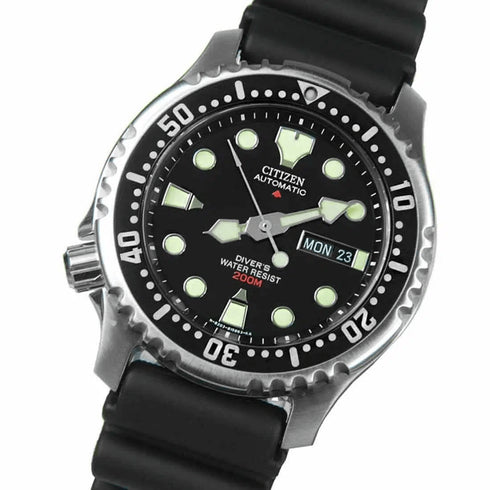 CITIZENCitizen NY0040 - 09E Men's Watch - Black Dial, Stainless Steel Case and Black Rubber StrapWATCHESEcecile