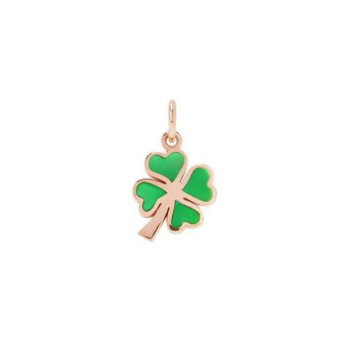 DODODoDo Four - Leaf Clover Charm DMC3001FOURSEVE9R – 9K Rose Gold with Green EnamelJEWELRYEcecile