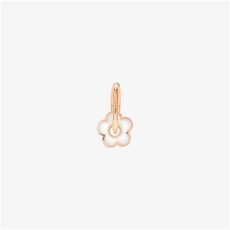 DoDo DMC3004FLOWSEPB9R Breloque fleur en or rose et émail - Collection Nature