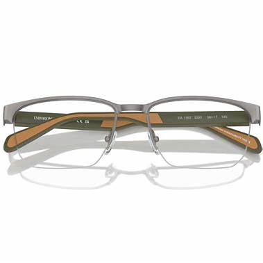 Emporio Armani EA1162 3003 54 Men's Eyeglasses - Matte Gunmetal Frame, Clear Lenses
