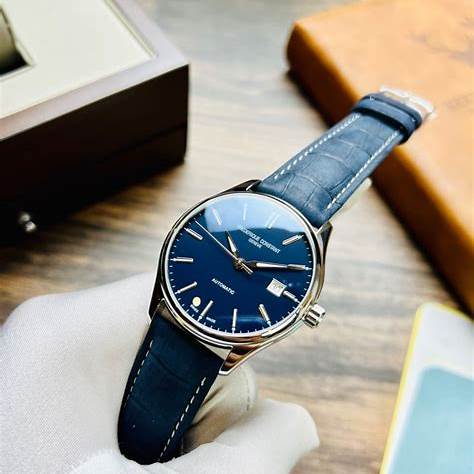 Frederique Constant Classics Index Automatic FC-303NN5B6 – Blue Dial, Stainless Steel Case, Blue Leather Strap