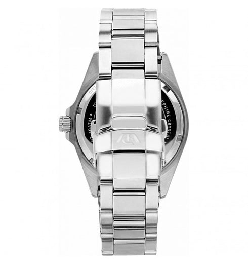 Philip Watch R8223597026 Caribe Men's Watch – 42mm, Black Dial, Automatic, Steel Bracelet