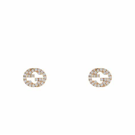 Gucci - Boucles d'oreilles en or blanc 18 carats avec diamants YBD729408001
