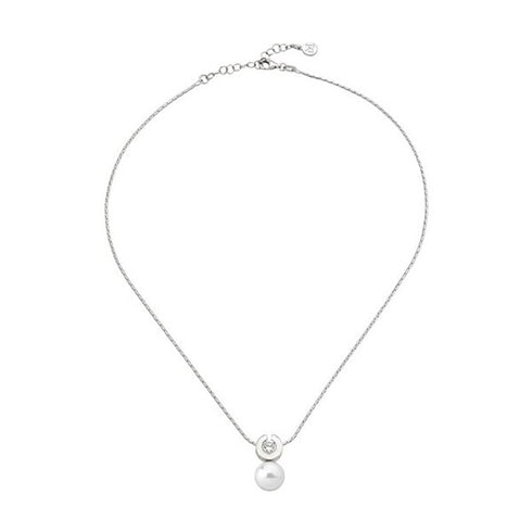 Majorica 09523.01.2.000.705.1 Necklace – 925 Silver, 10mm White Pearl, Zirconia