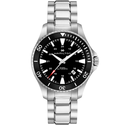 Hamilton Khaki Navy Scuba Auto H82335131 - 40mm Edelstahl, schwarzes Zifferblatt