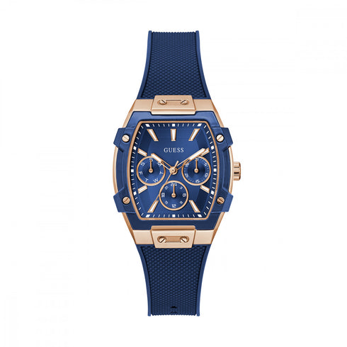 Guess GW0945L4 Women’s Blue Multifunction Watch – Rose Gold Case, 35 mm