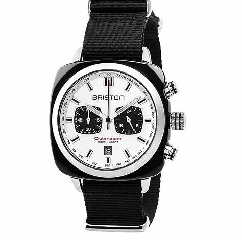 BRISTONBriston Clubmaster Sport Chronograph 42mm White Dial Watch 17142 - SA - BS - 2 - NBWATCHESEcecile