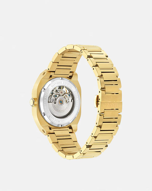 Versace V-Contempo GMT VE0I00425 Men’s Swiss Automatic – Gold, Black Dial