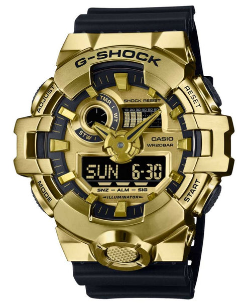 CASIO G - SHOCKCasio G - Shock GM - 700G - 9AER Men's Analog - Digital Watch - Gold - Tone Stainless Steel Bezel, Black Resin Band, 200m Water ResistanceWATCHESEcecile