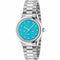 Montre Gucci G-Timeless YA1265044 pour femme - cadran en pierre turquoise avec motif abeille, bracelet en acier inoxydable