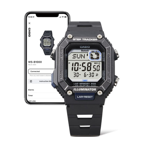 CASIO & VINTAGECasio WS - B1000 - 2AVEF Men's Digital Watch - Blue Resin StrapWATCHESEcecile