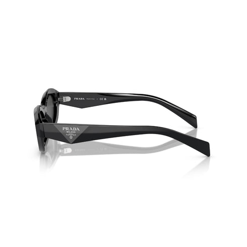 PRADAPrada PR 26ZS 16K08Z Women's Irregular Cat - Eye Sunglasses – 55 mm Dark Grey Lens, Black Acetate, UV400EYEWEAREcecile