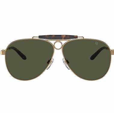 Ralph Lauren The Countryman RL7078 9449/31 Men's Sunglasses - Antique Gold Frame, Green Lenses