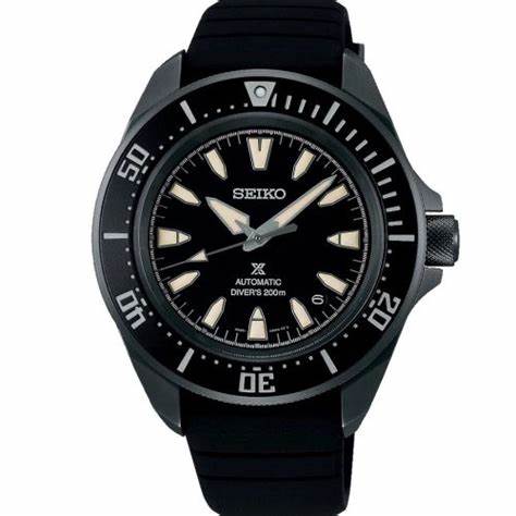 Seiko Prospex SRPL15K1 Reloj de buceo automático para hombre - Esfera negra, correa de silicona negra