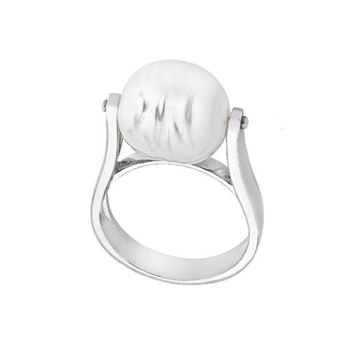 MAJORICAMajorica 14434.01.2.915.010.1 Women's Ring – Rhodium - Plated Silver, Simulated PearlBIJOUXEcecile