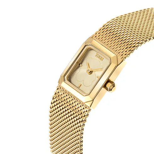 TOUSTOUS Mini Mesh 3000141900 Women's Analog Watch - Gold Milanese Mesh BraceletWATCHESEcecile