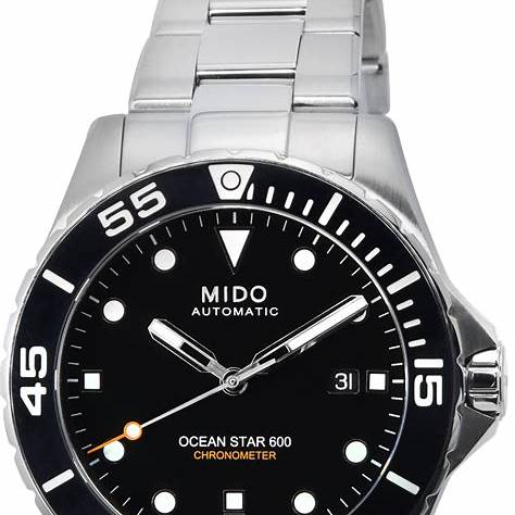 Mido Montre Homme Ocean Star 600 Chronometer M026.608.11.051.00 Automatique - Cadran noir, bracelet en acier inoxydable