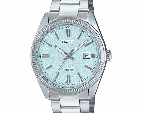 Reloj Casio MTP-1302DA-2A2VDF para hombre con esfera azul y pulsera de acero inoxidable