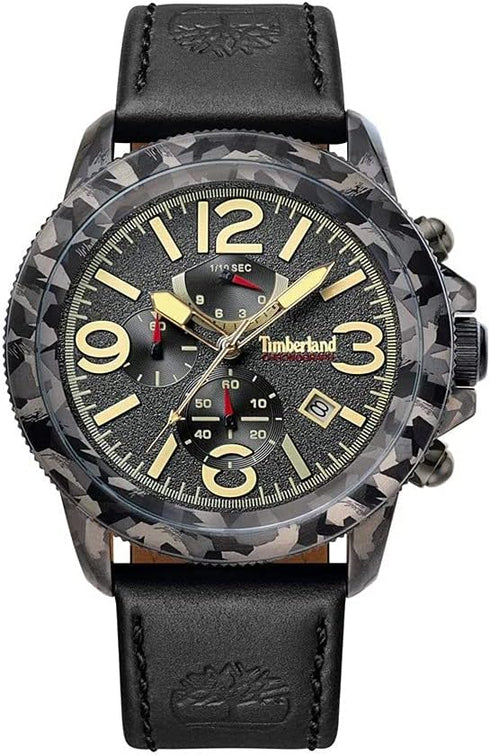 TIMBERLANDTimberland Ashbrook TBL15474JSGY/61 Men's 46mm Grey Dial Chronograph Watch, Black Leather StrapWATCHESEcecile
