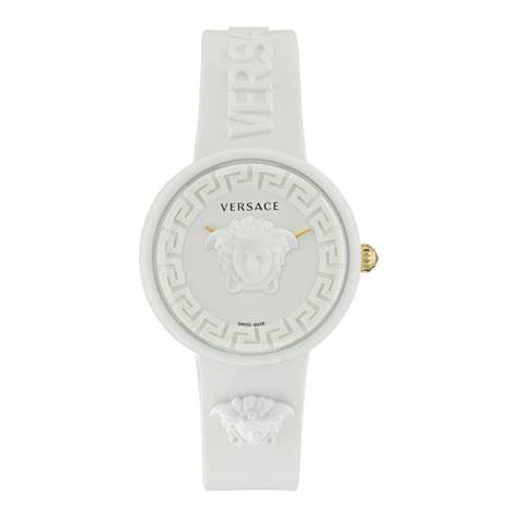 Versace Medusa Pop VE6G00123 Damenuhr - Weißes Silikonarmband, 39mm