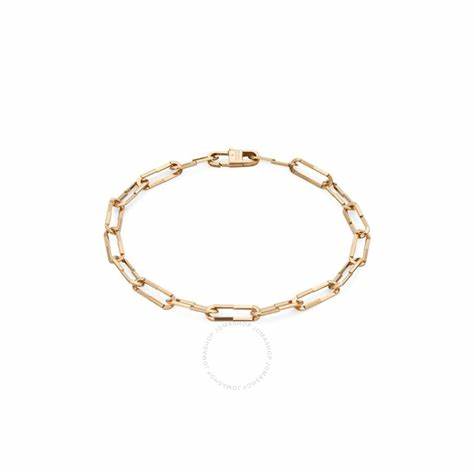 Gucci Link to Love Bracelet en chaîne en or rose 18K - Taille 18cm