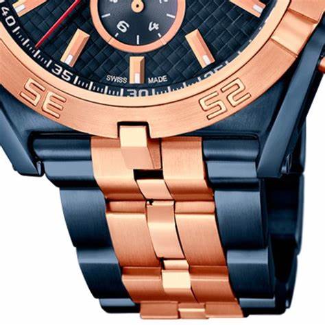JAGUARJaguar Men's Swiss Quartz Chronograph Watch - Model J810/1, Blue and Rose Gold PVD Stainless Steel Case, Blue Dial, Sapphire CrystalWATCHESEcecile